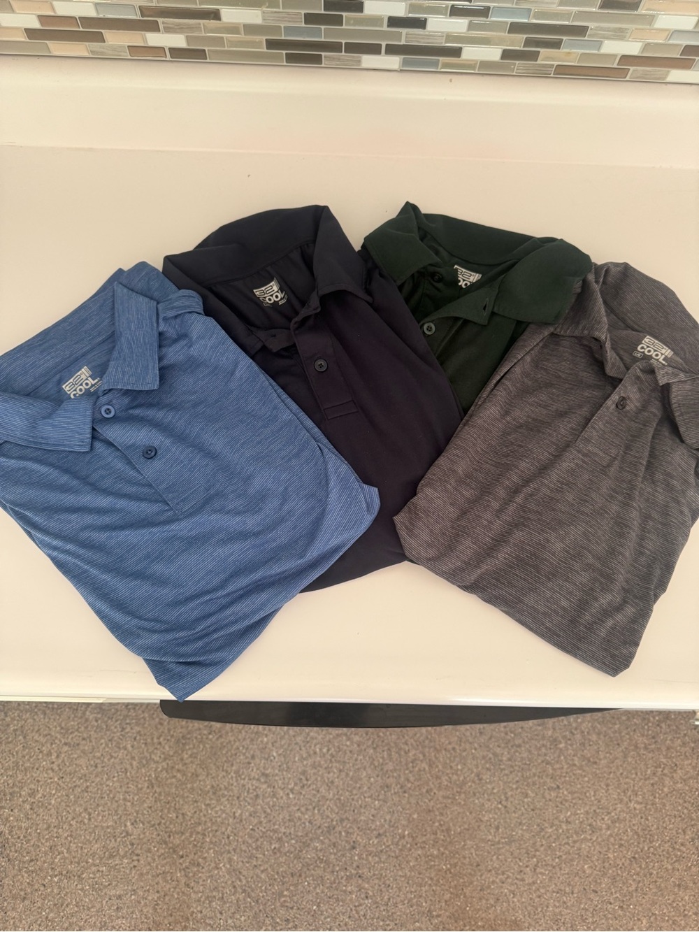 32 Degrees Men's Polo Pack - Blue, Black, Green, Gray